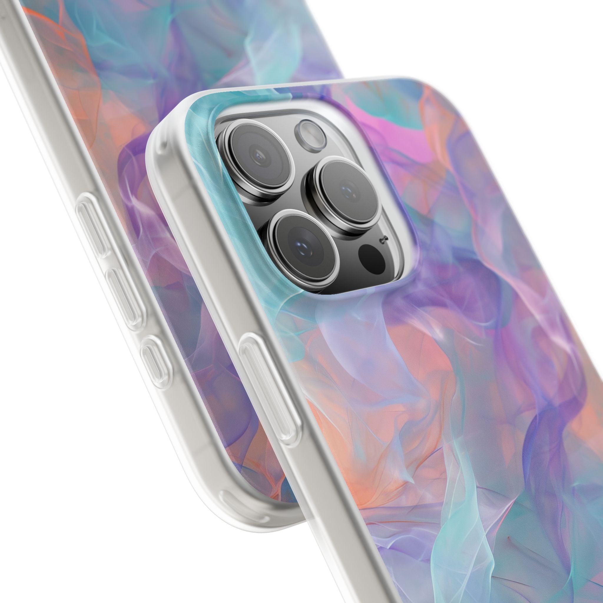 Dreamy Teal Flow - Flexi iPhone 16 Phone Case