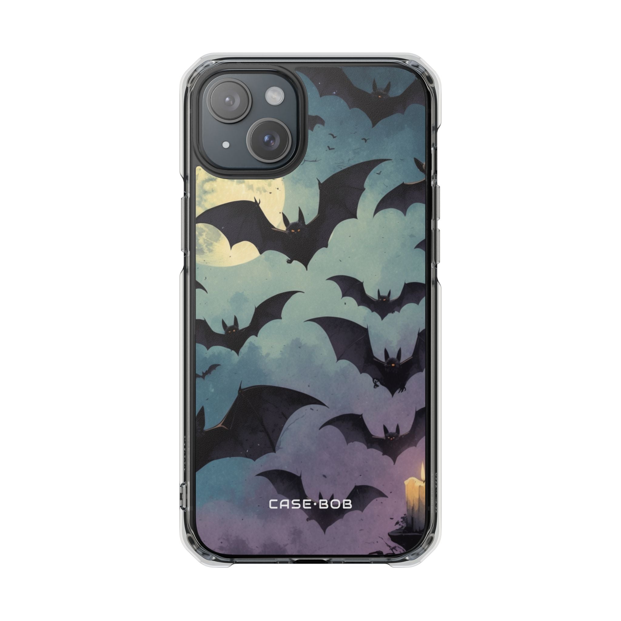 Glowing Bat Swarm iPhone 15 Plus Case - Impact