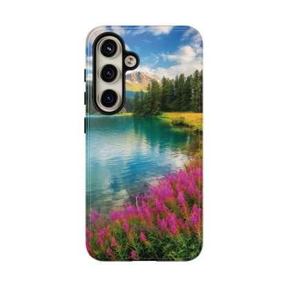 Azure Alpine Lake Phone Case - Protective Phone Case