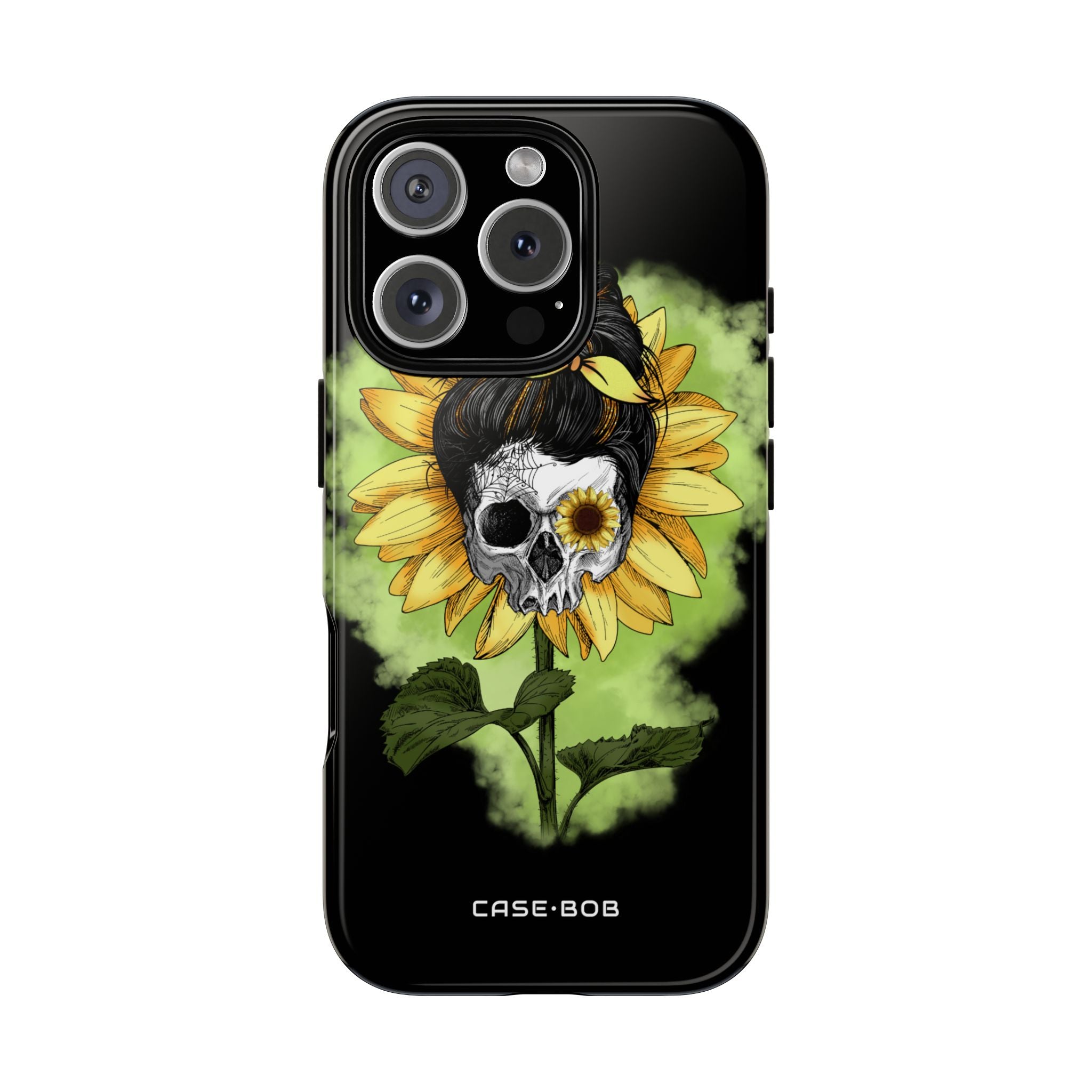 Sunflower Skull iPhone 16 Pro Case - Tough
