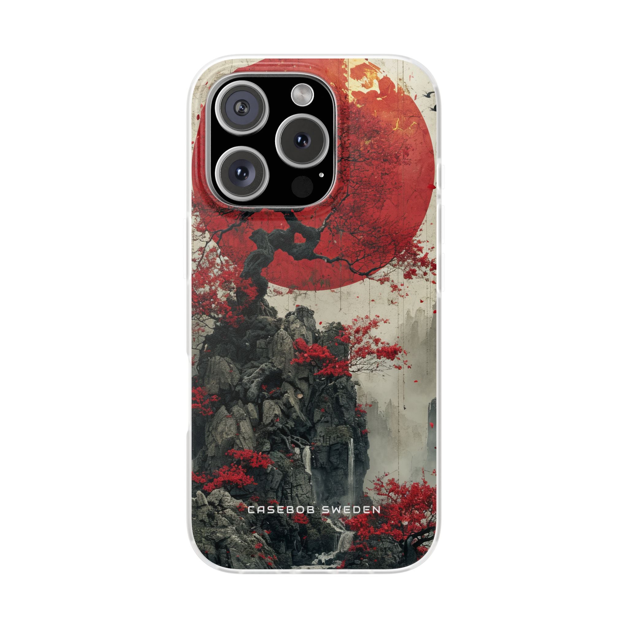 Zen Serenity in Red Harmony iPhone 16 - Flexi Phone Case