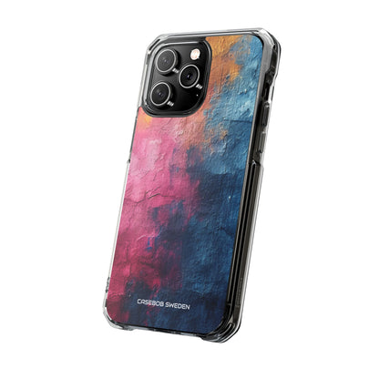 Blue Pink Abstract - Clear Impact iPhone 14 Phone Case