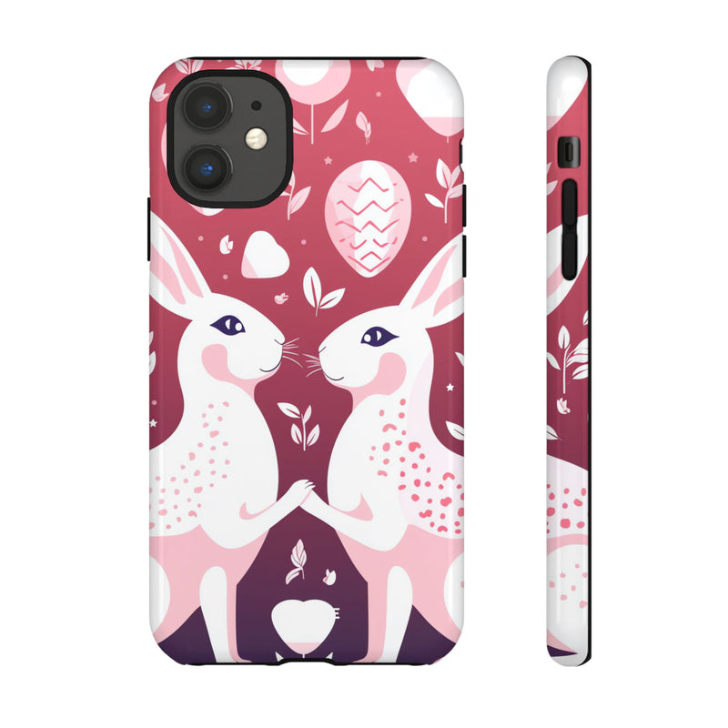 Rabbits Share Joy - iPhone Case