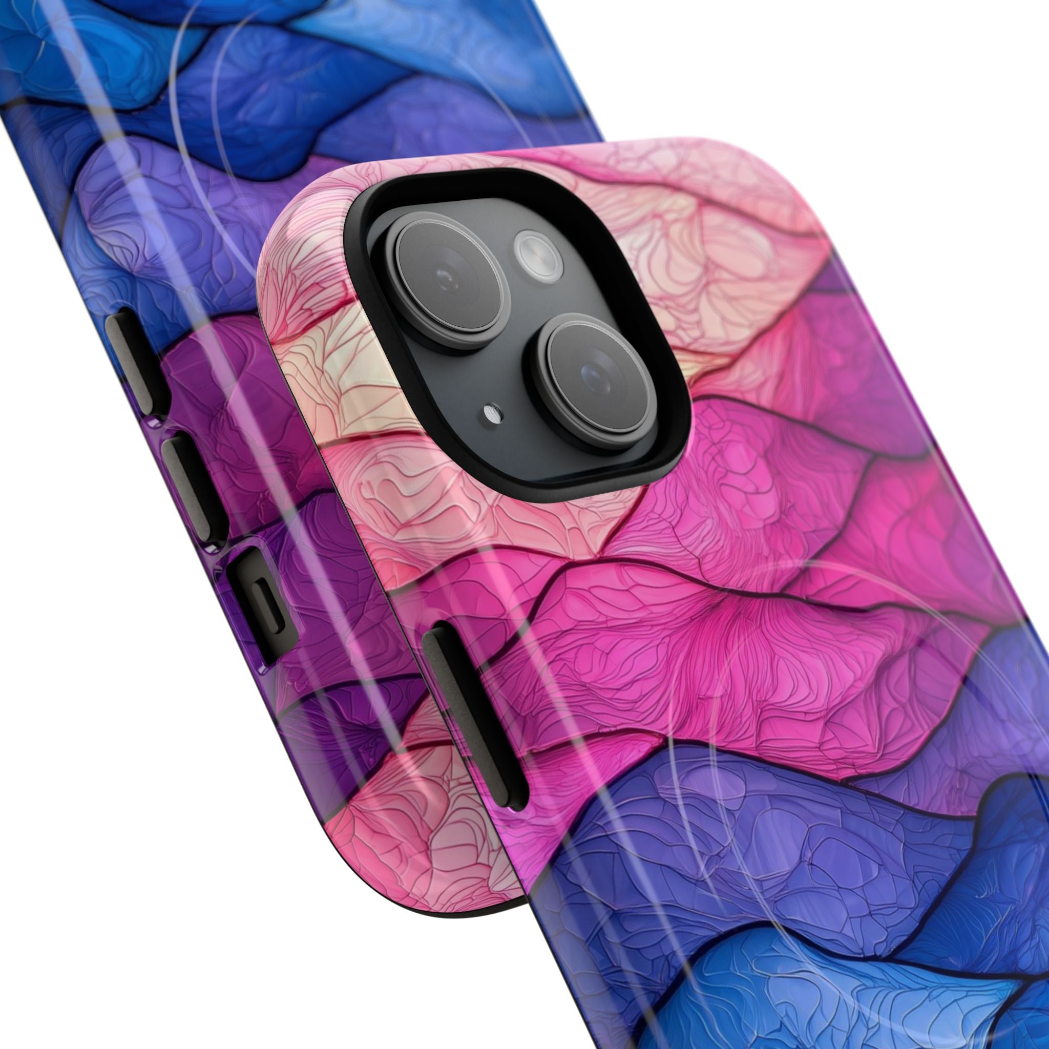 Wavy Vein Gradient iPhone 15 Case - Tough+