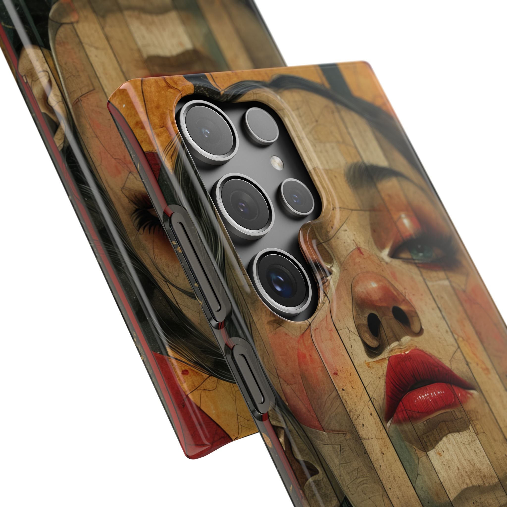 Bold Art Deco Portrait - Slim Samsung S24 Phone Case