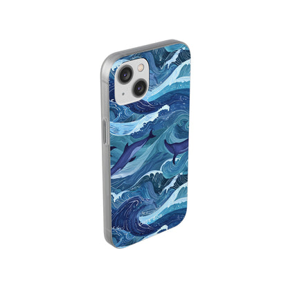 Dolphin Waves iPhone 14 Case - Soft