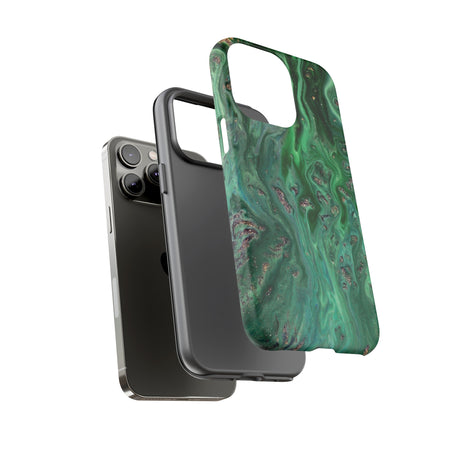 Light Green Ink Art iPhone Case (Protective) Phone Case