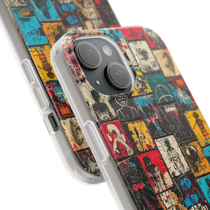 Figured Grid iPhone 15 Case - Soft