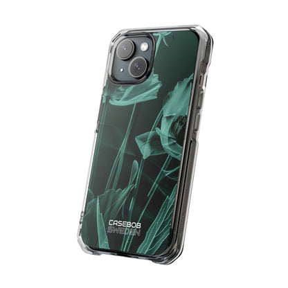 Teal Bloom Radiance iPhone 15 - Impact Clear+