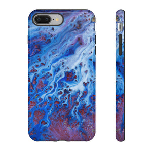 Ice Blue River Ink Art iPhone Case (Protective) iPhone 8 Plus Glossy Phone Case