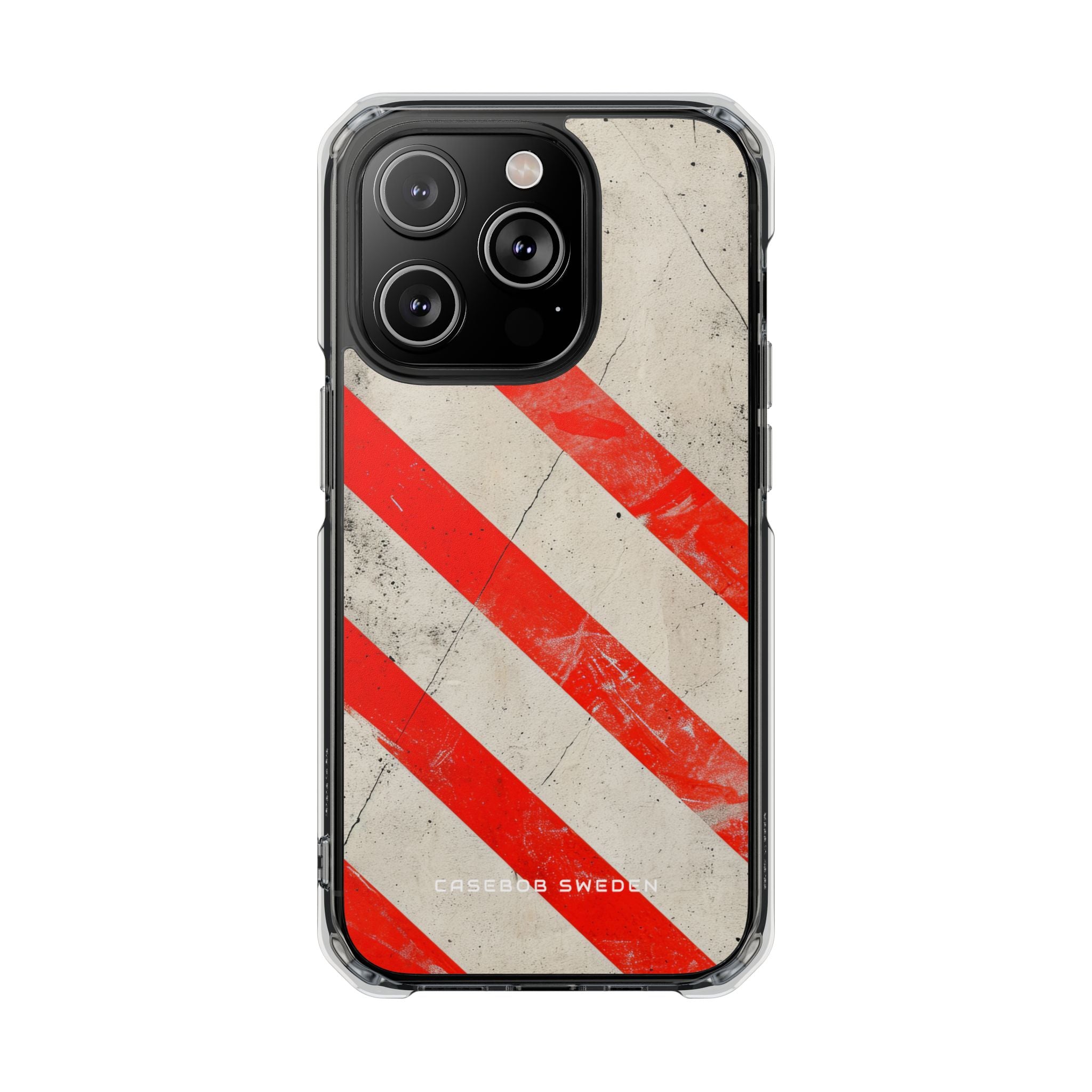 Striker Crimson Stripes iPhone 14 - Clear Impact Phone Case