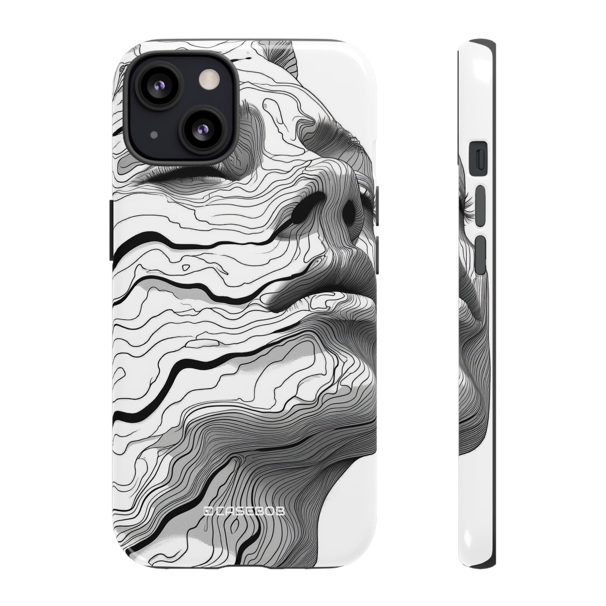 Topographic Serenity | Protective Phone Case for iPhone