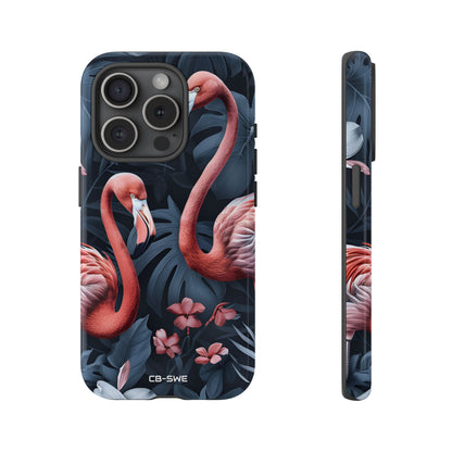 Flamingos Embrace Nature - iPhone Case