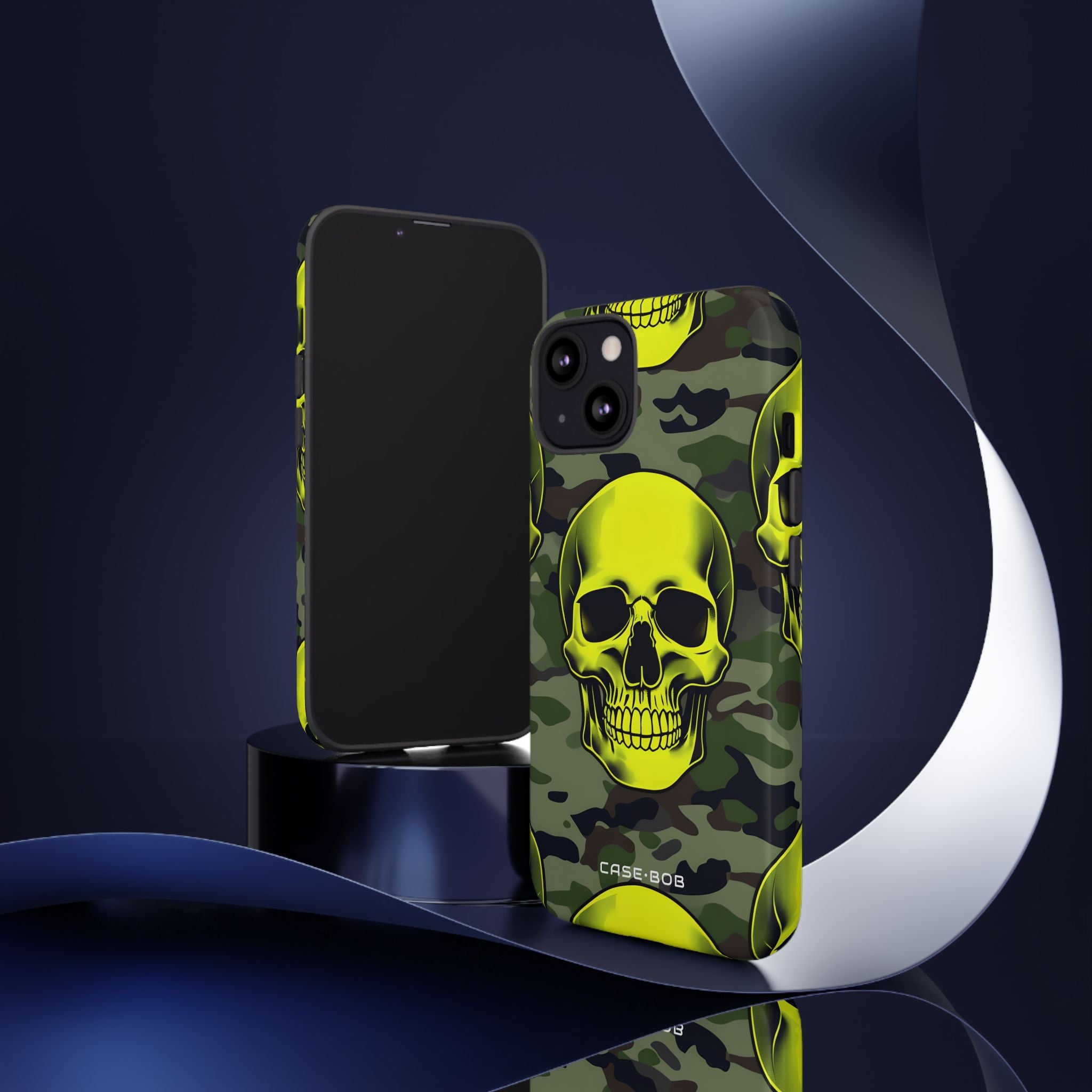 Neon Skull Camo iPhone 13 Case - Tough
