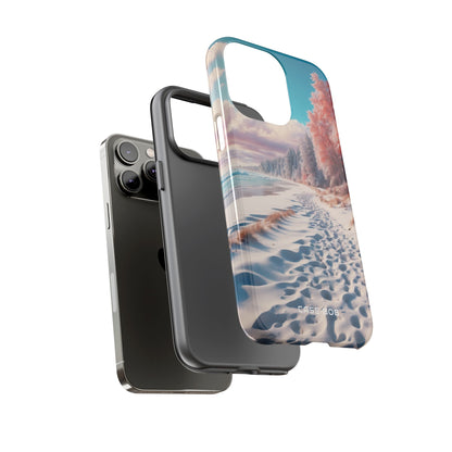 Snowy Footprints iPhone 14 Pro Max Case - Tough
