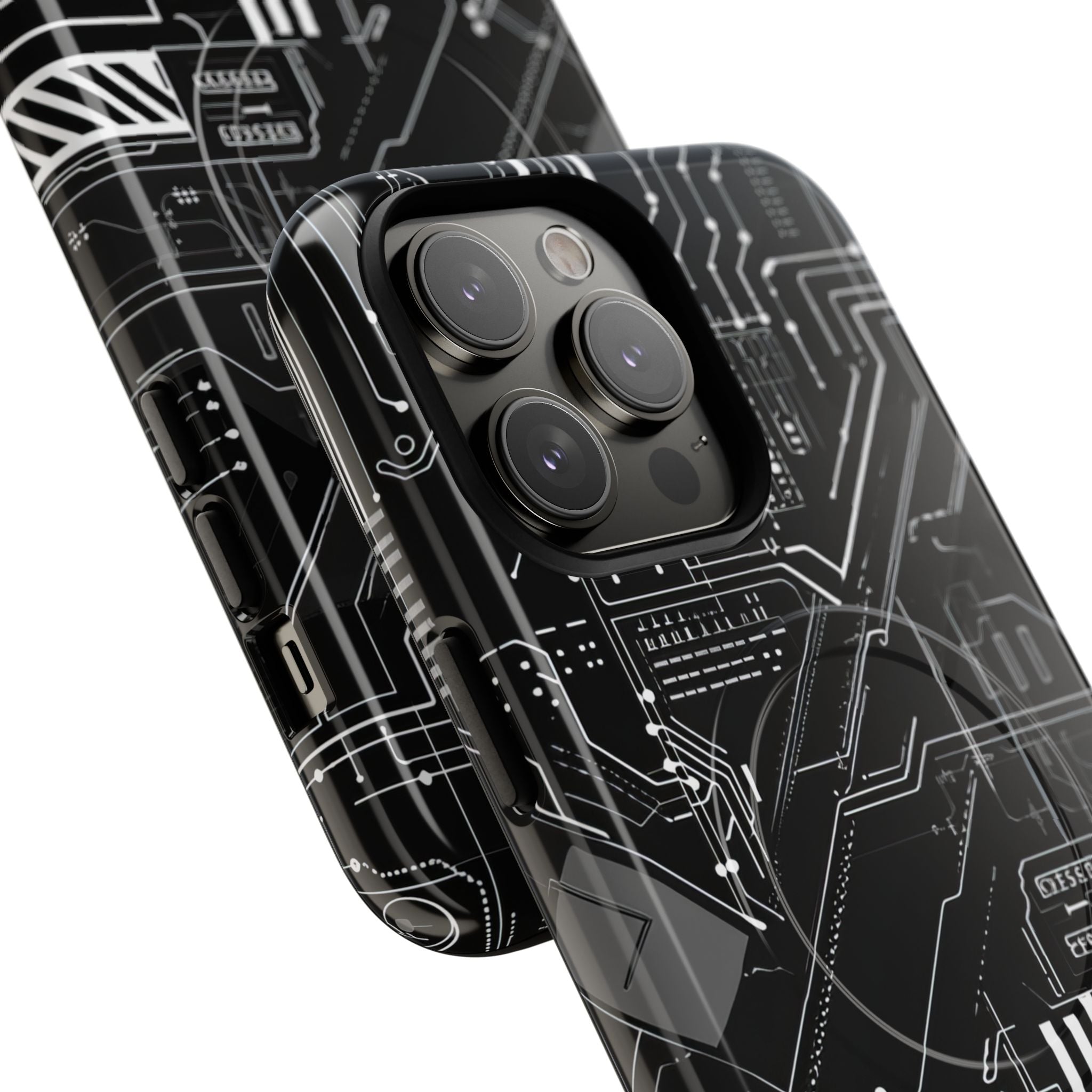 Futuristic Circuit Grid iPhone 14 - Tough+