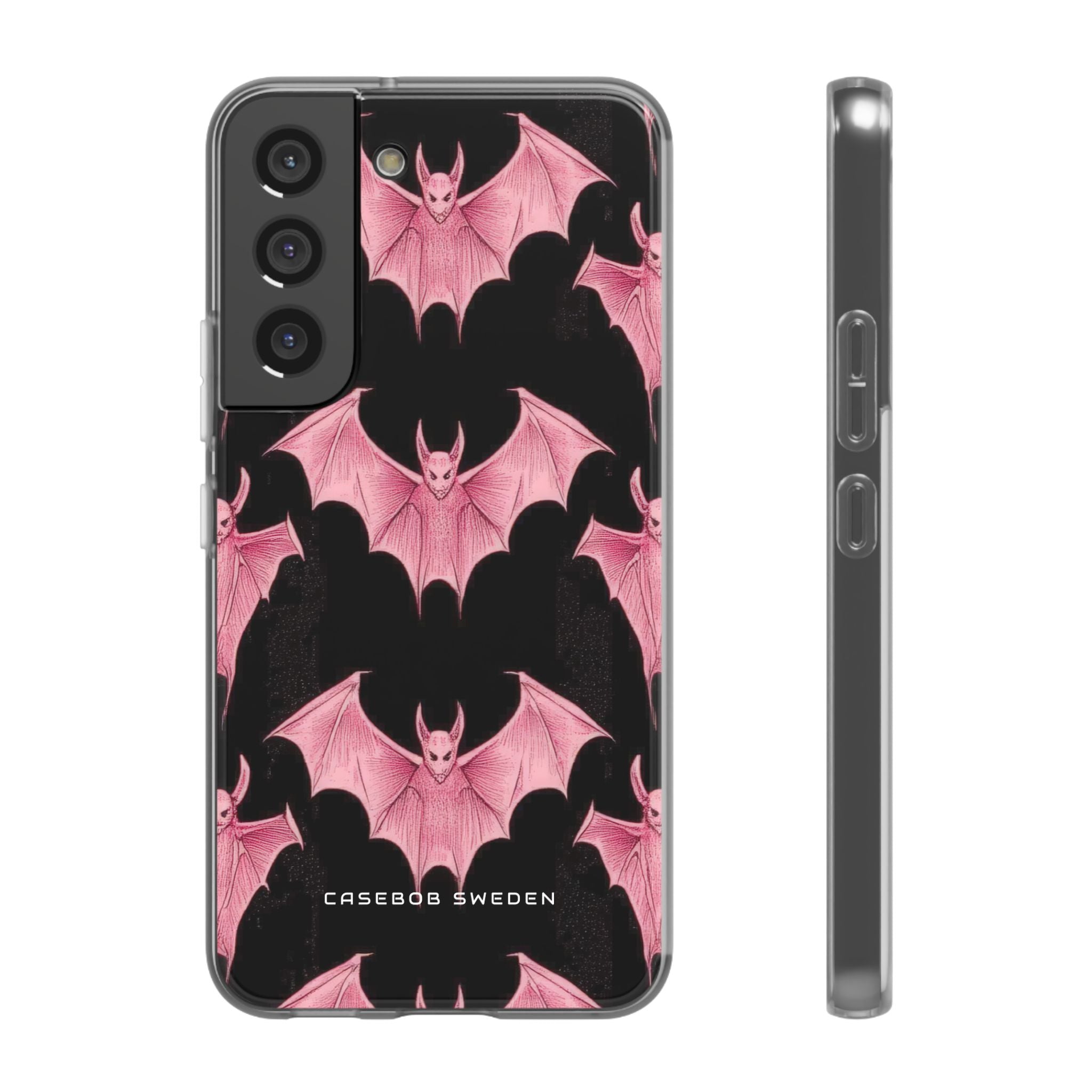 Gothic Pink Bats Aflame Samsung S22 - Flexi Phone Case