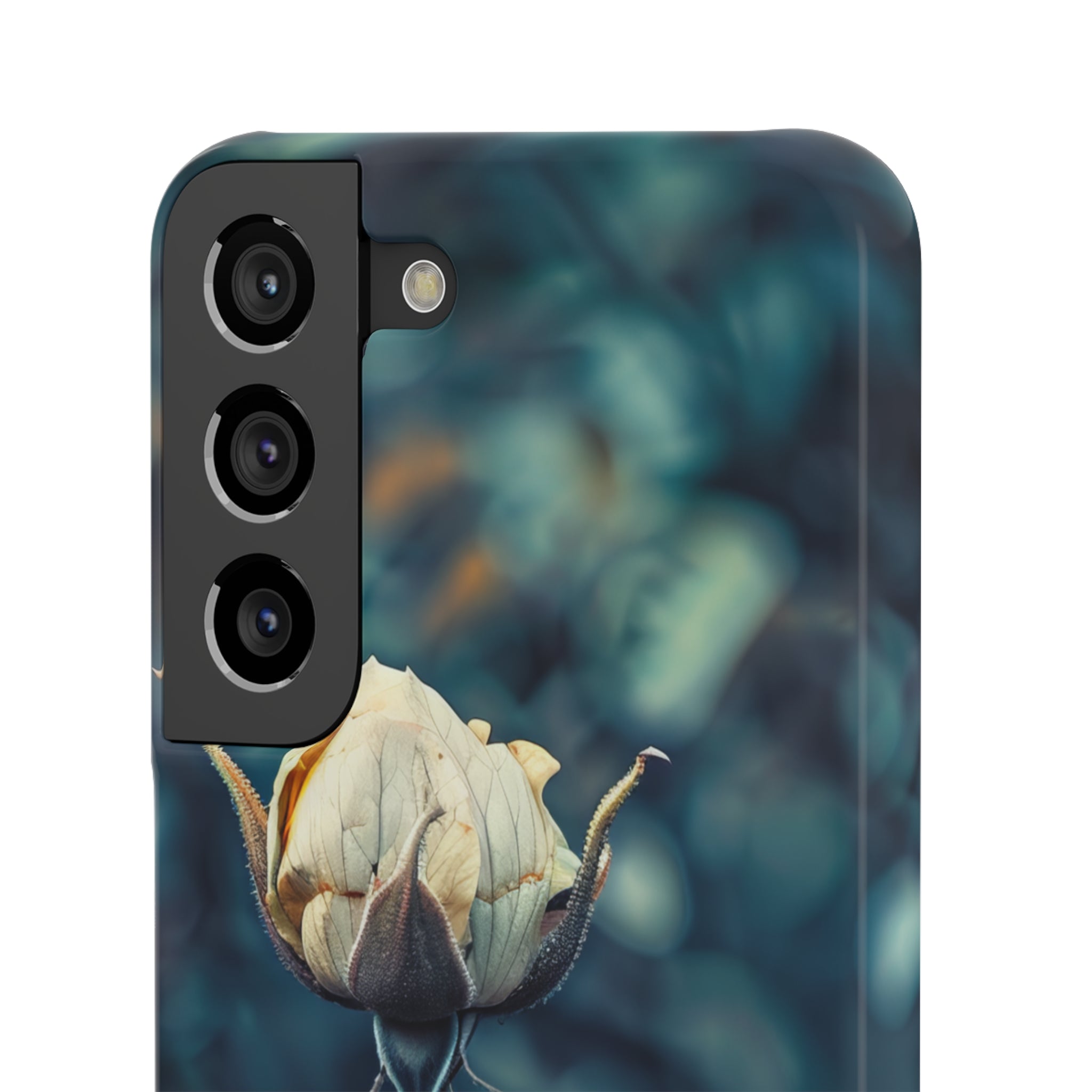 Teal Rosebud Serenade | Slim Phone Case for Samsung