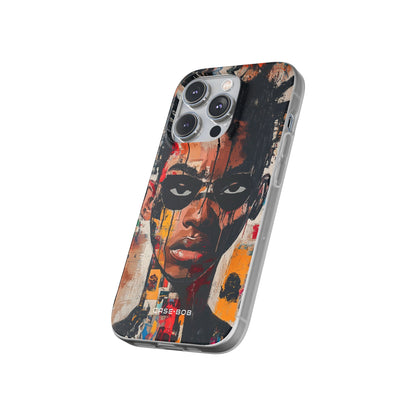 Masked Portrait Drips iPhone 14 Pro Case - Soft