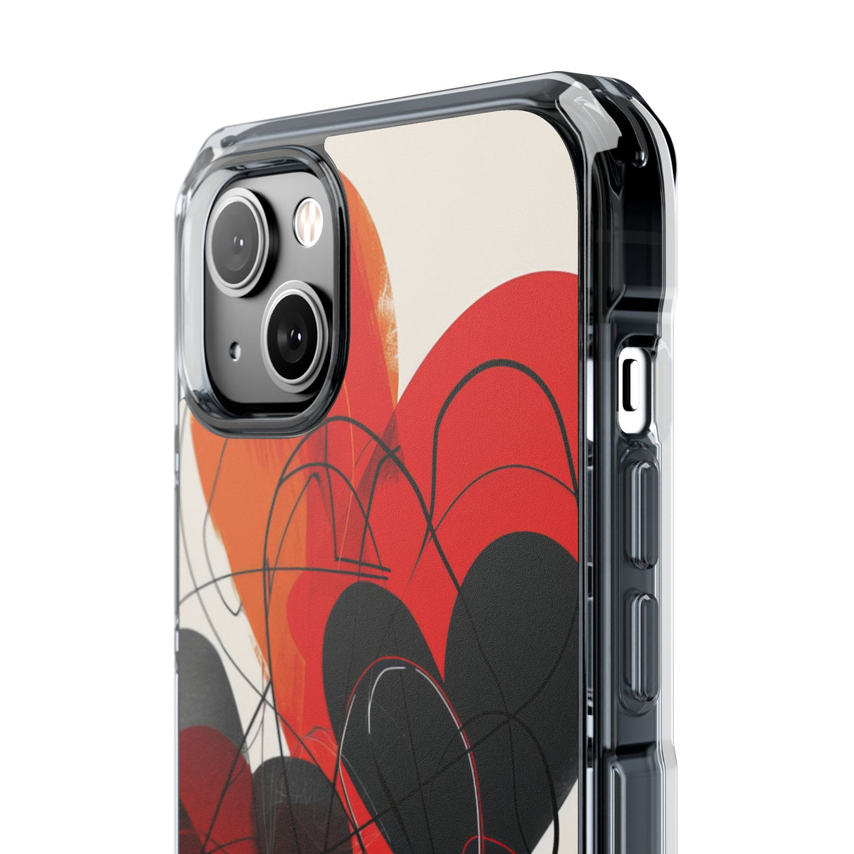 Fiery Hearts - Phone Case for iPhone (Clear Impact - Magnetic)