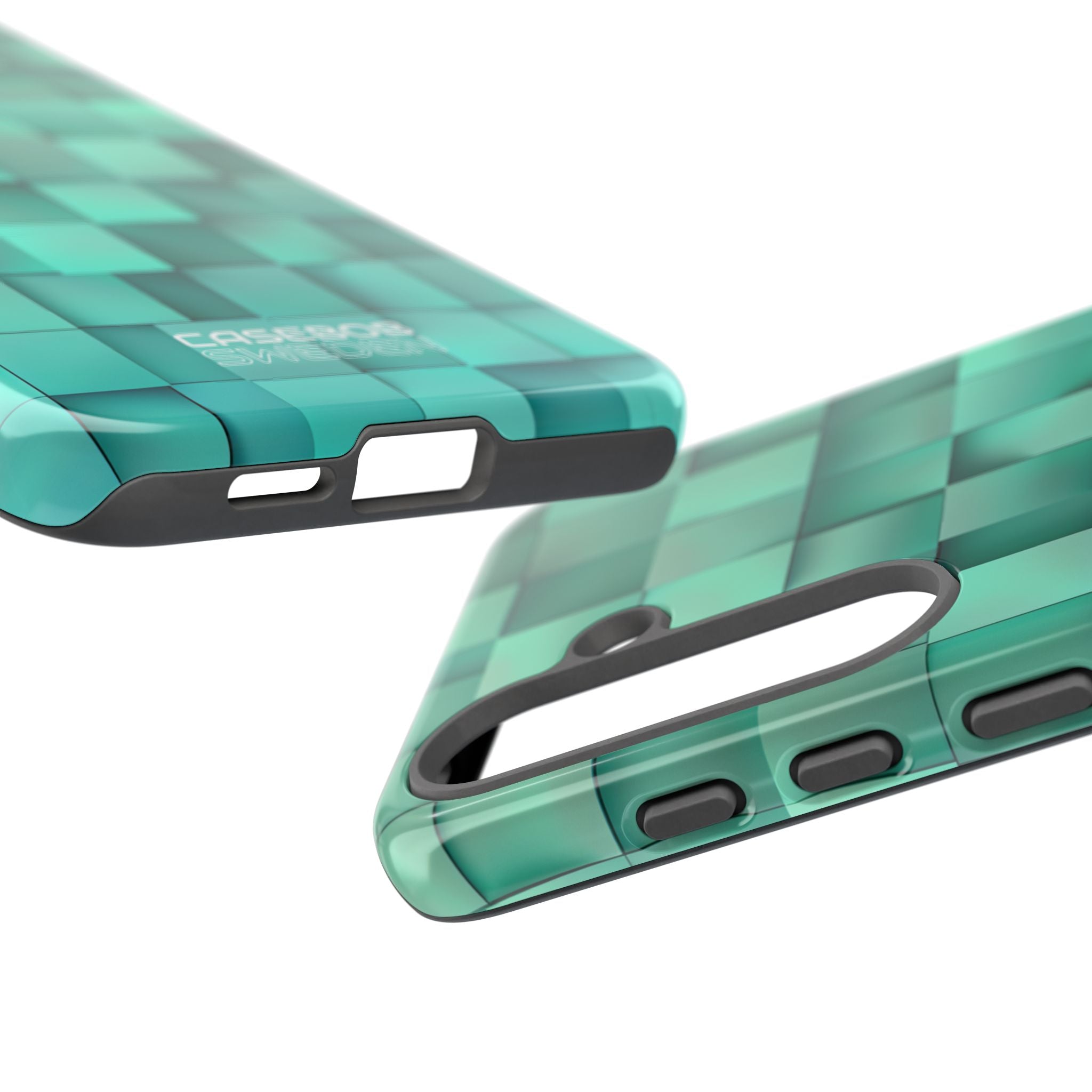 Gevouwen Blauwe Vierkanten Samsung S25 - Tough