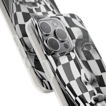 Checkered Face iPhone 15 Pro Max Case - Soft