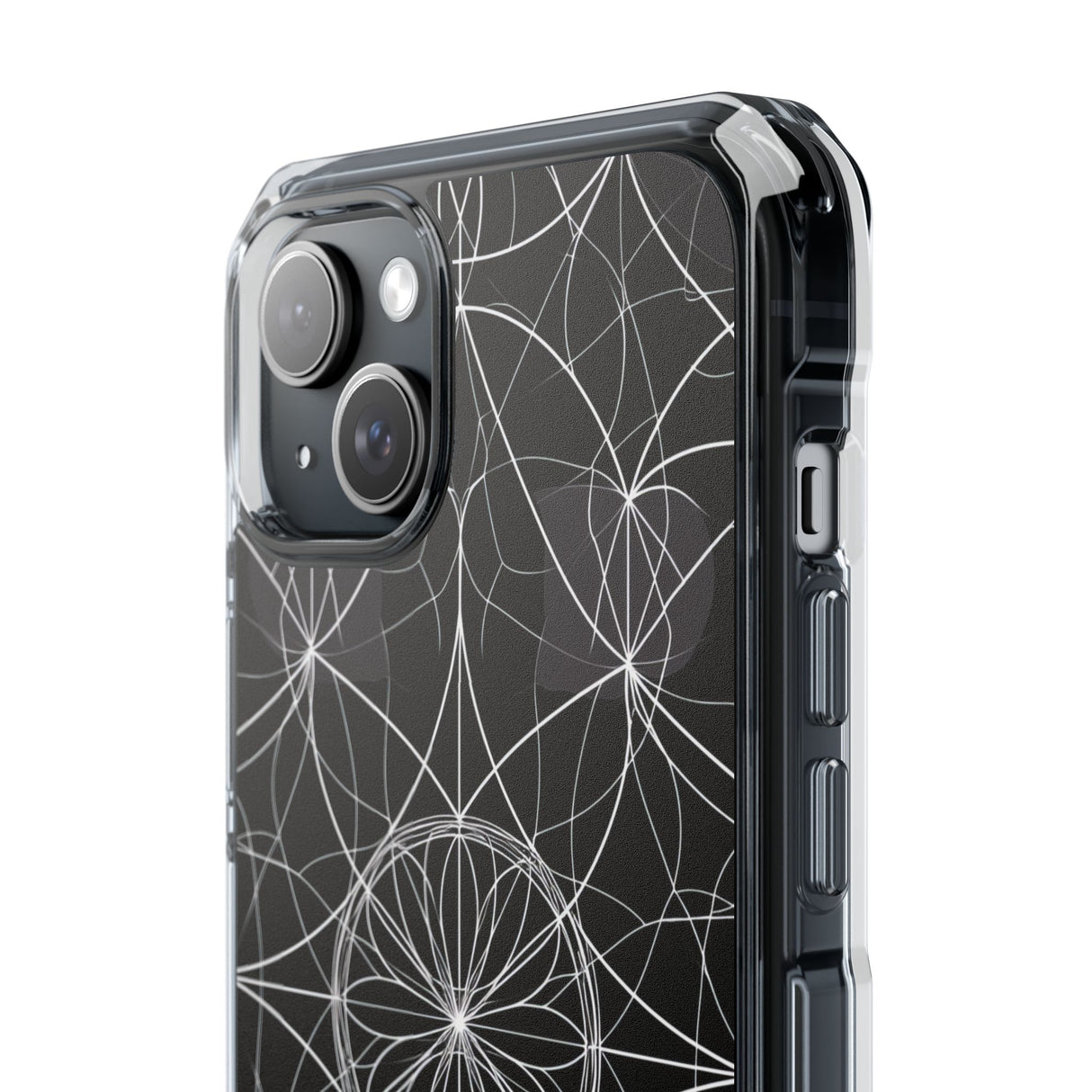 Symmetrische Eleganz – Handyhülle für iPhone (Clear Impact – Magnetisch)