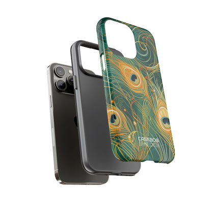 Vibrant Peacock Whirl iPhone 14 - Tough