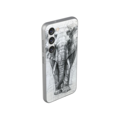 Elephant Line Geometry Samsung S23 - Flexi Phone Case