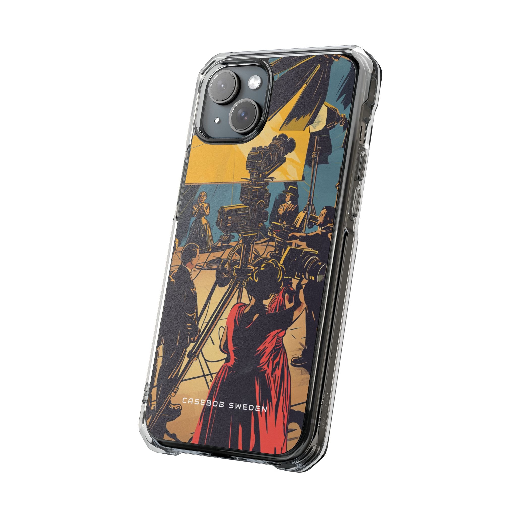 Golden Era Cinematic Spotlight iPhone 15 - Clear Impact Phone Case