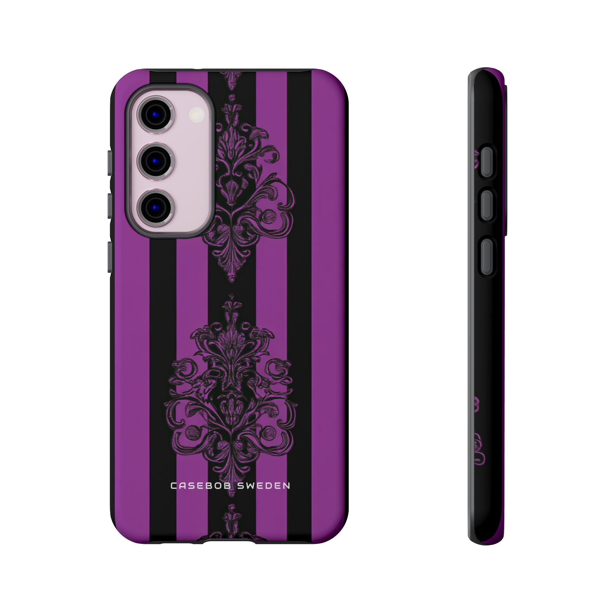 Gothic Elegance with Vertical Stripes and Ornamental Motifs Samsung S23 - Tough Phone Case