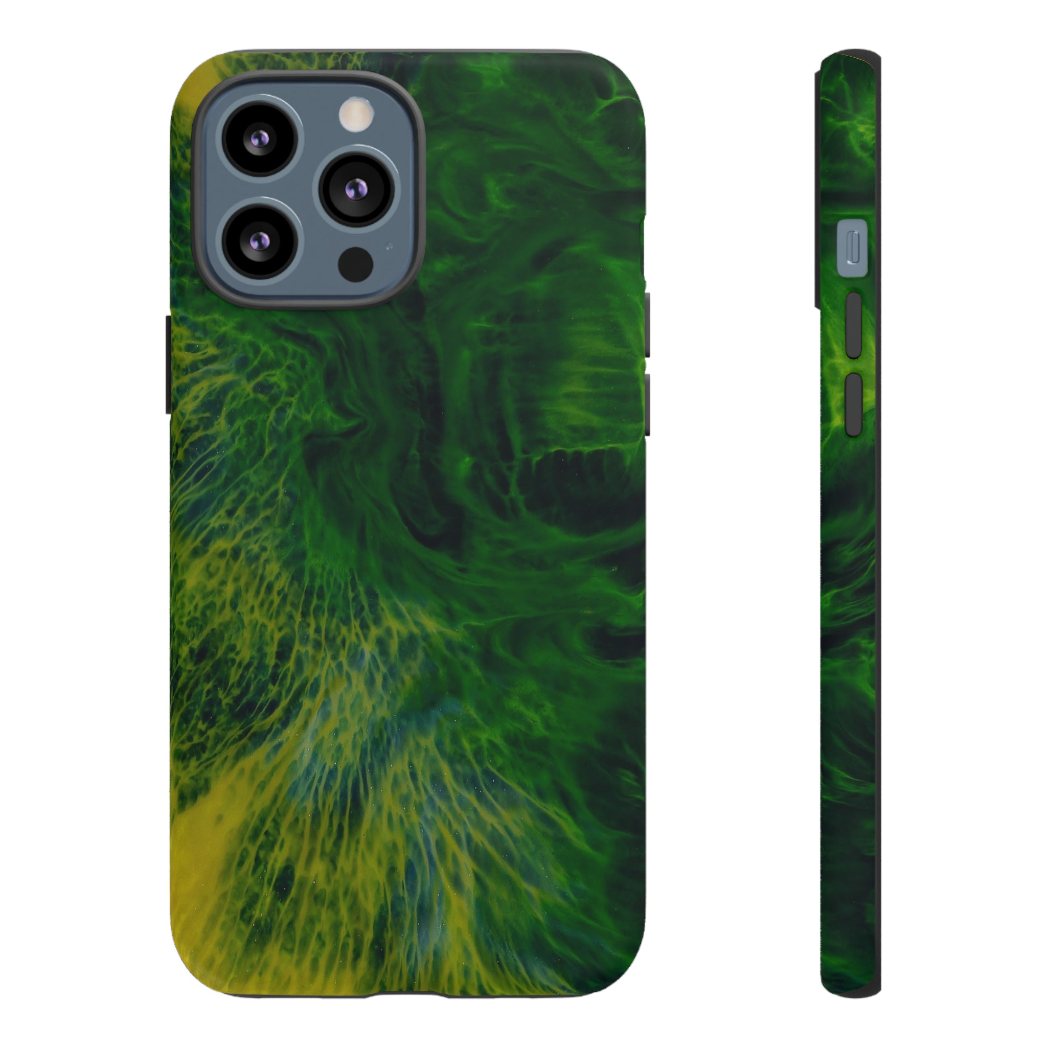 Dark Green Ink Art - Protective Phone Case