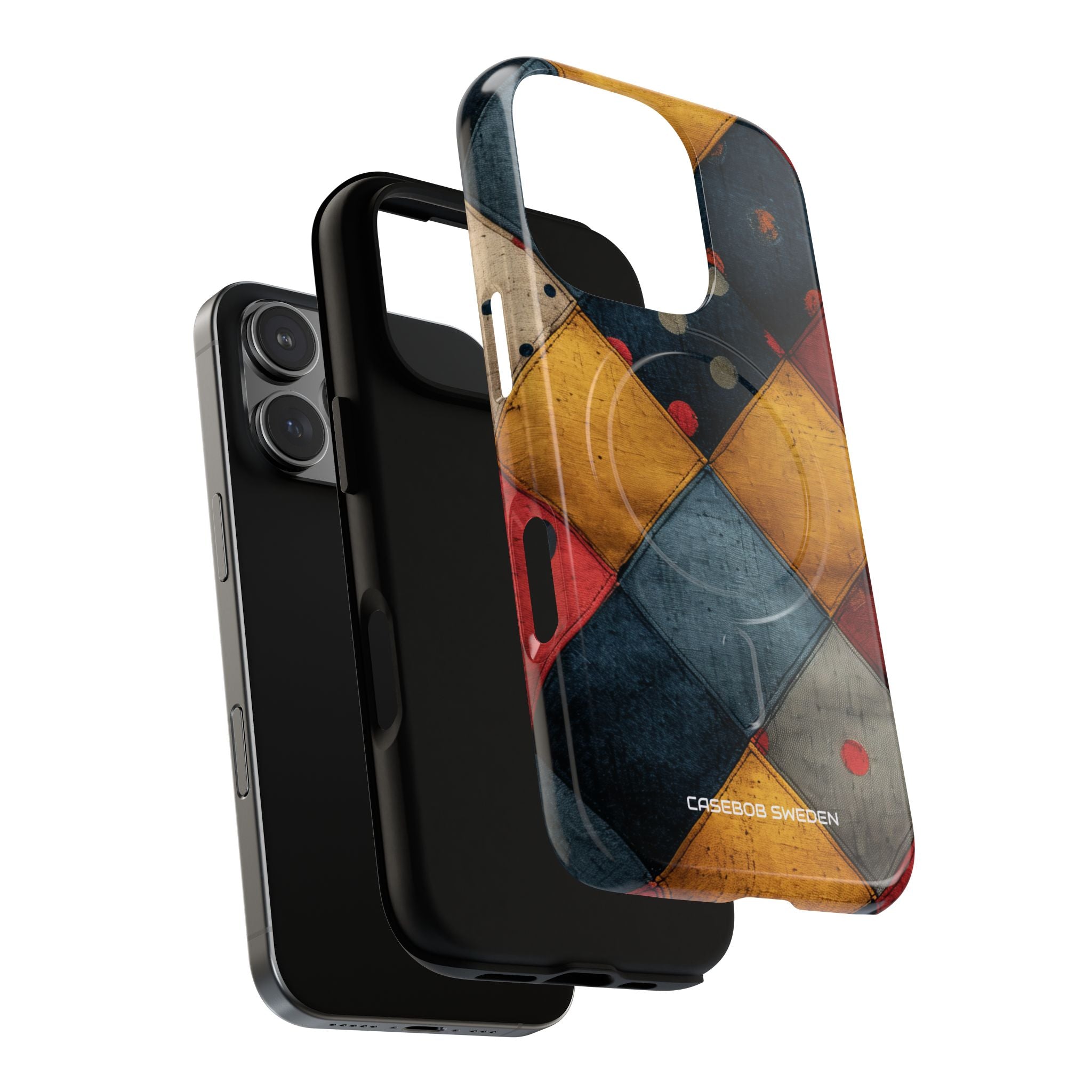 Blue Red Patchwork - Tough + MagSafe® iPhone 16 Phone Case