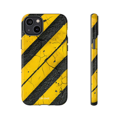 Cracked Hazard Lines - iPhone Case