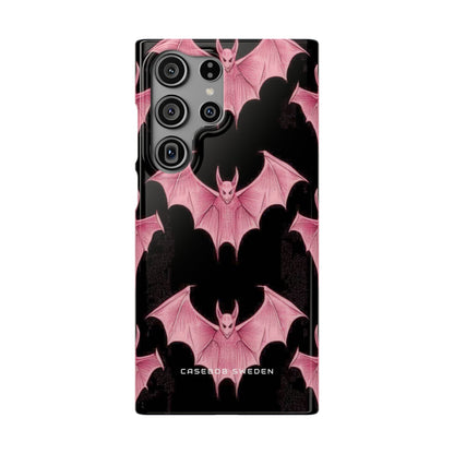 Gothic Pink Bats Aflame Samsung S23 - Slim Phone Case