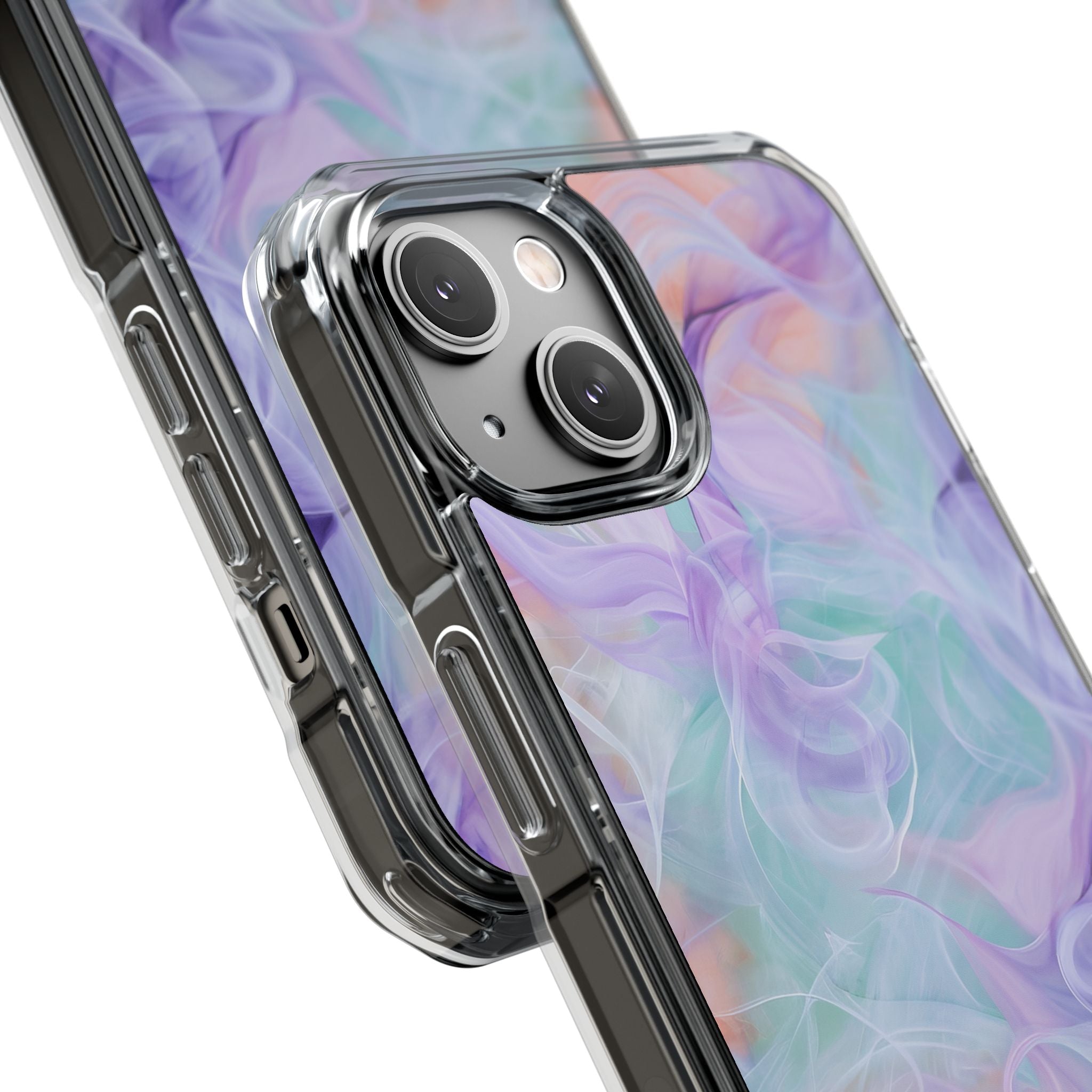 Purple Peach Whirl - Clear Impact iPhone 14 Phone Case