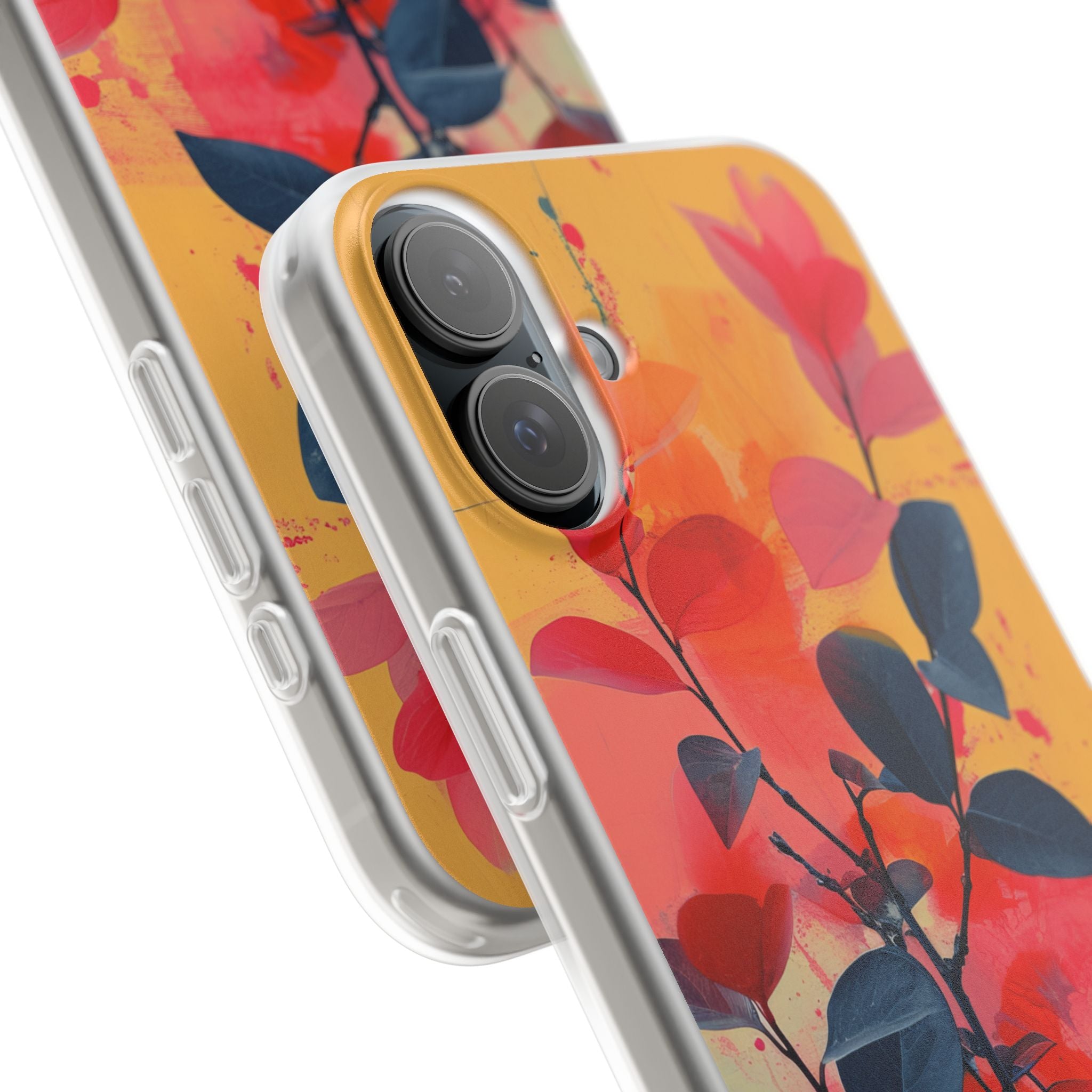 Yellow Botanical Splash - Flexi iPhone 16 Phone Case