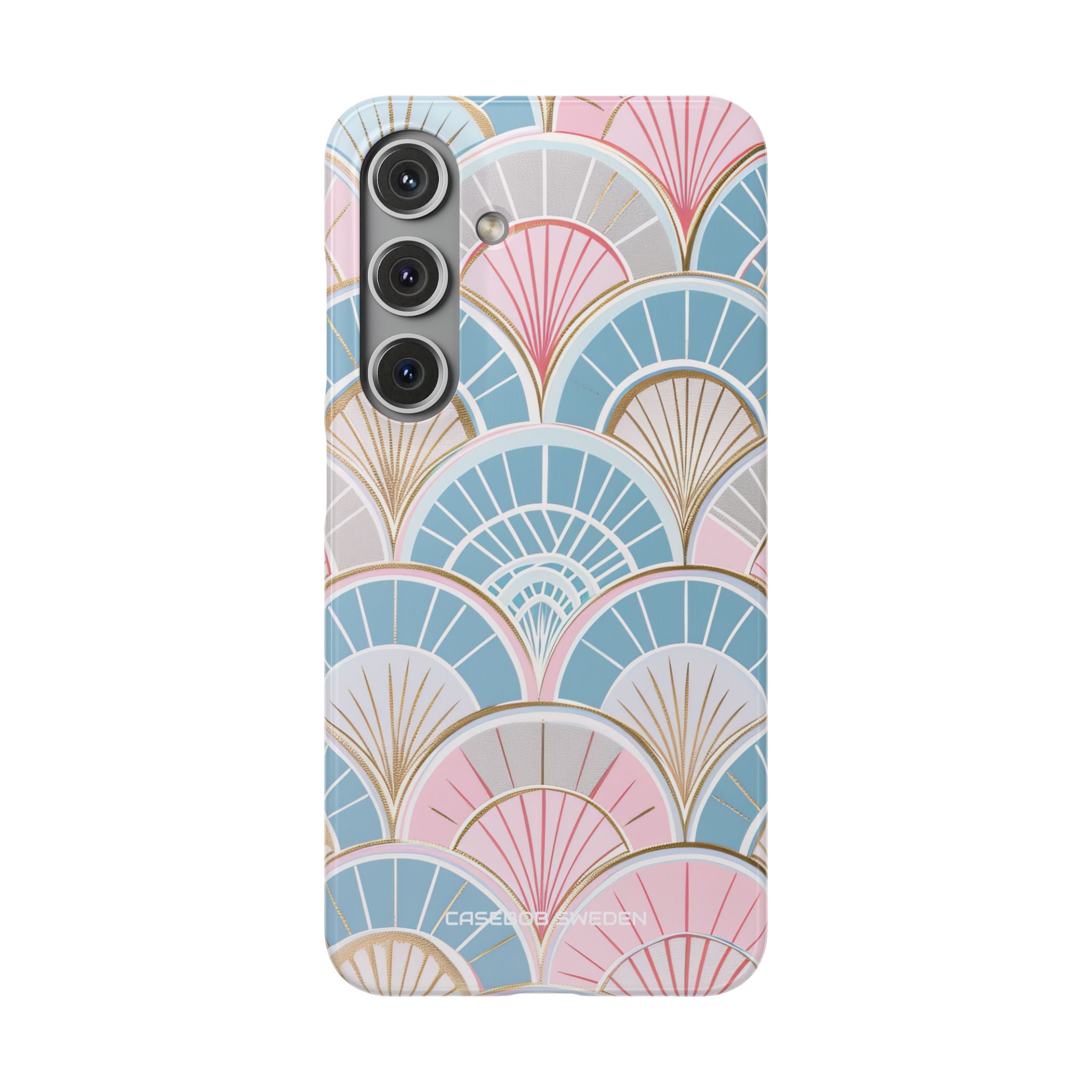 Art Deco Pastel Fan Pattern - Slim Samsung S24 Phone Case