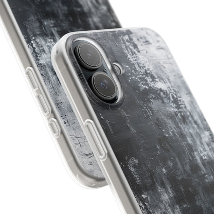 Textured Blackscape iPhone 16 Plus Case - Soft