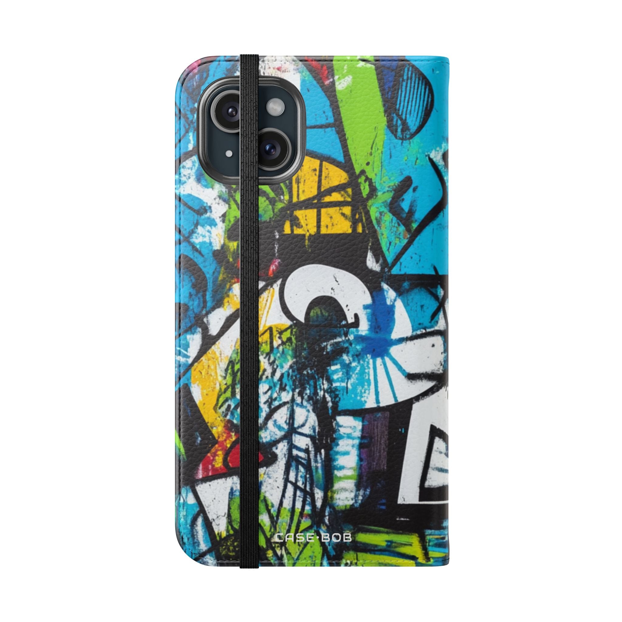 Bold Shapes Blue - iPhone 15 Plus Case - Wallet