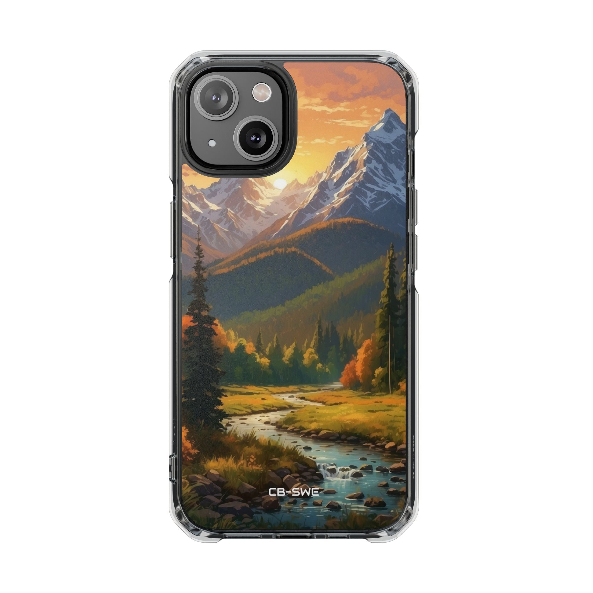 Mountain Reflections Glimmer iPhone Case - Impact