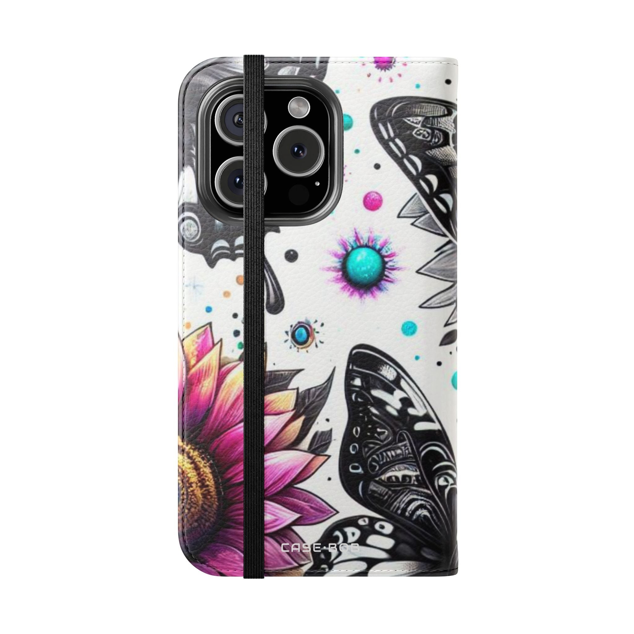 Monochrome Flutter - iPhone 16 Pro Case - Wallet