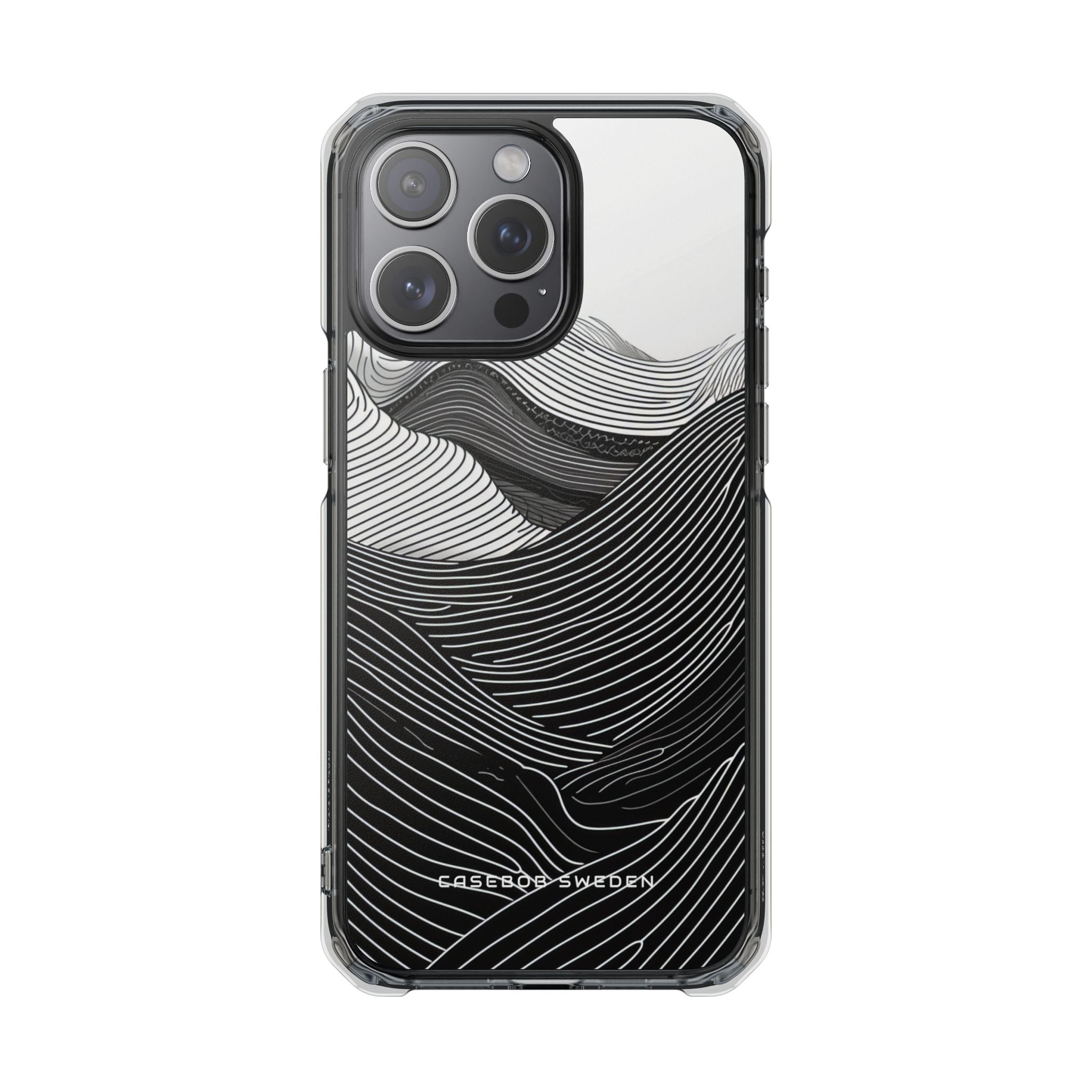 Undulating Horizon Waves iPhone 15 - Clear Impact Phone Case