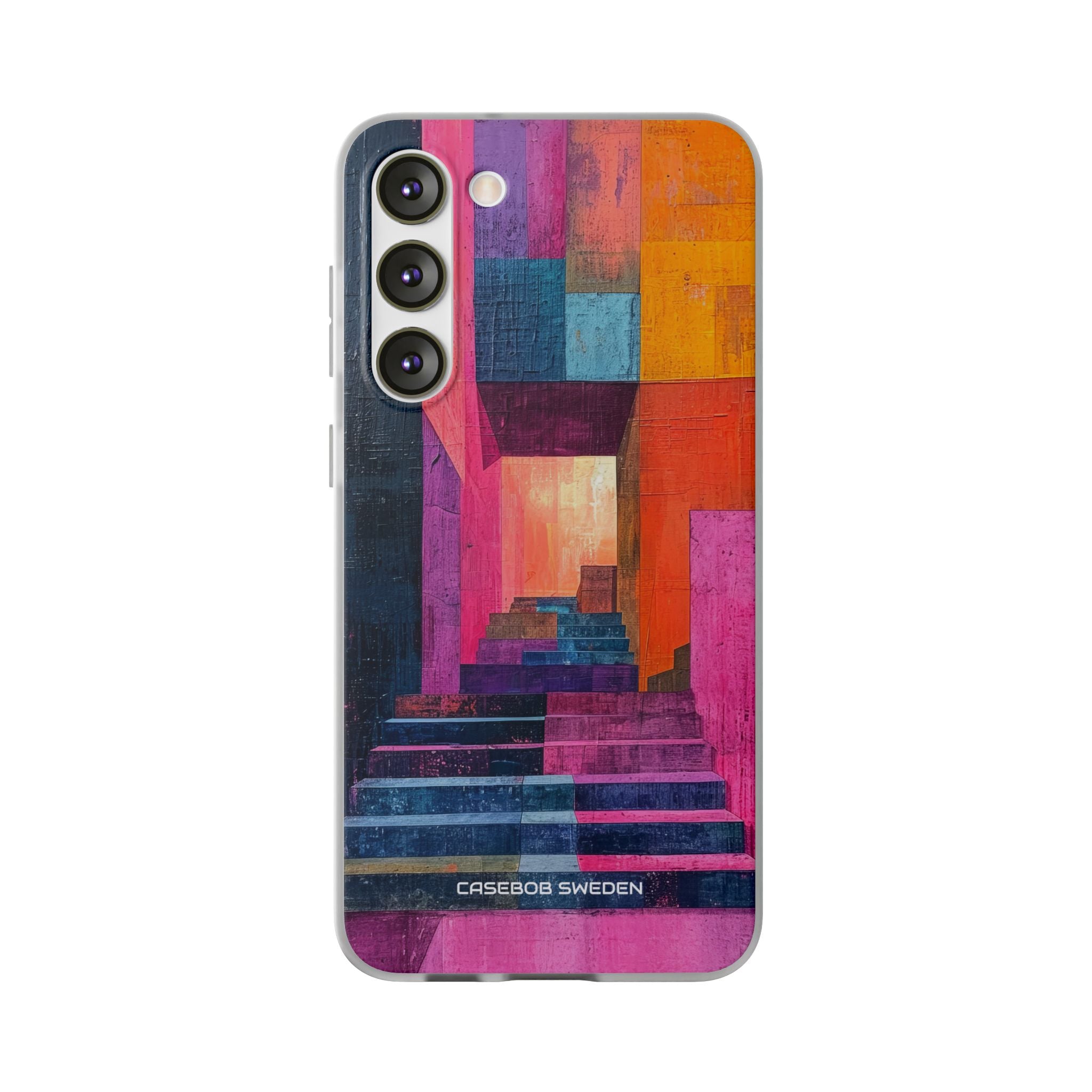 Pink Orange Geometry - Flexi Samsung S23 Phone Case