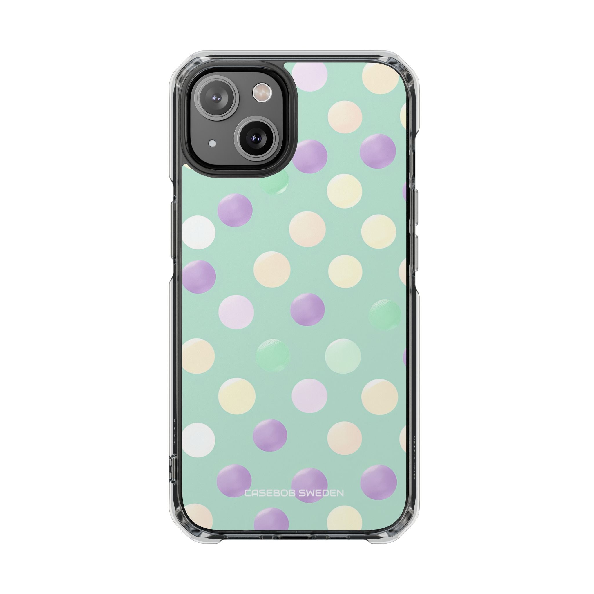 Pastel Polka Dots - Clear Impact iPhone 14 Phone Case