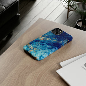 Blue Marble Background - Protective Phone Case