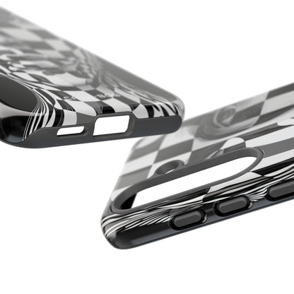 Checkered Face Samsung S25 Case - Tough