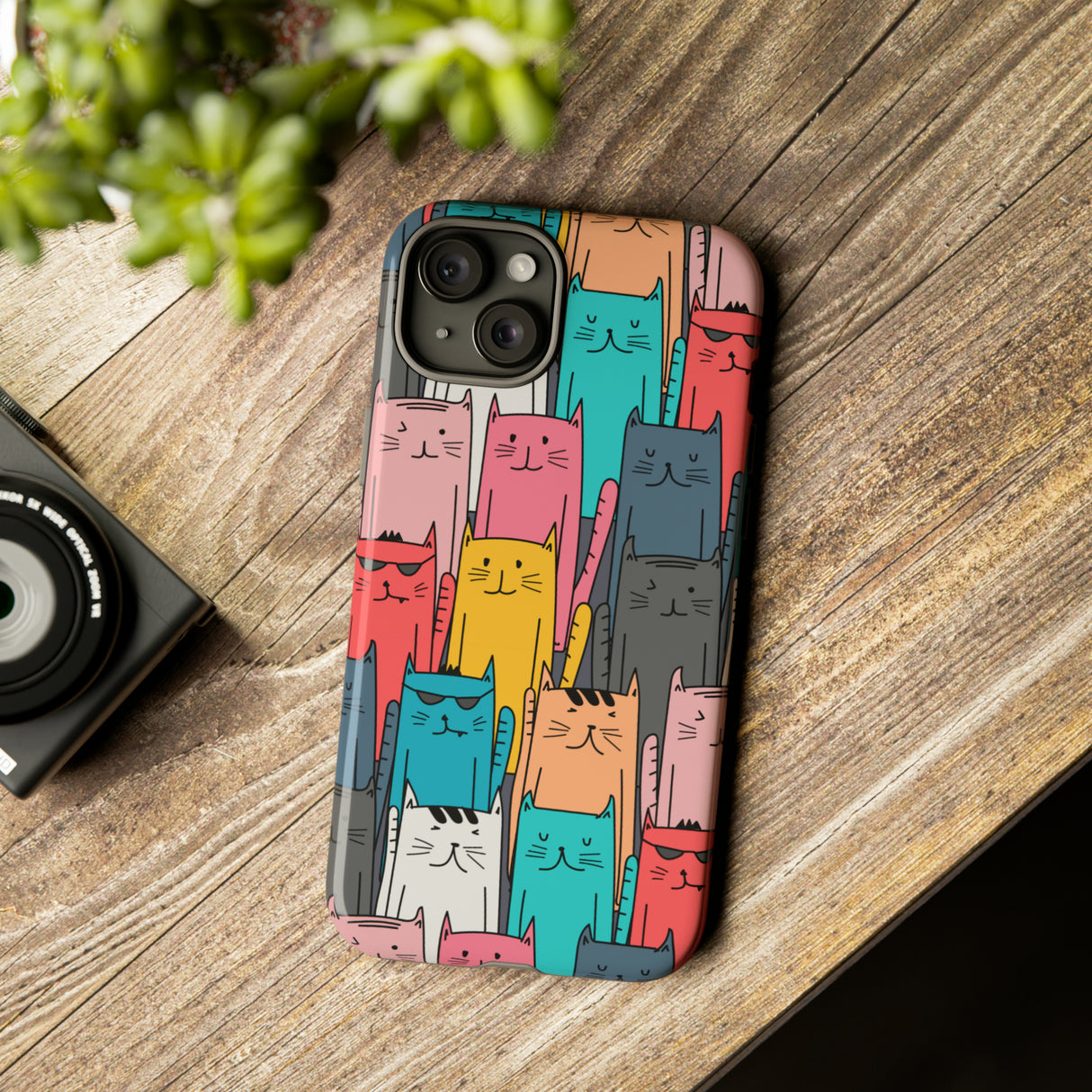 Colorful Cats - Protective Phone Case