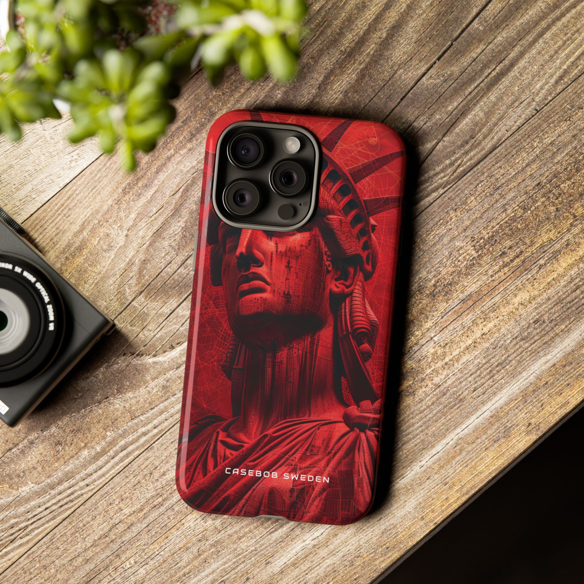 Zen Red Liberty Vision iPhone 15 - Tough Phone Case