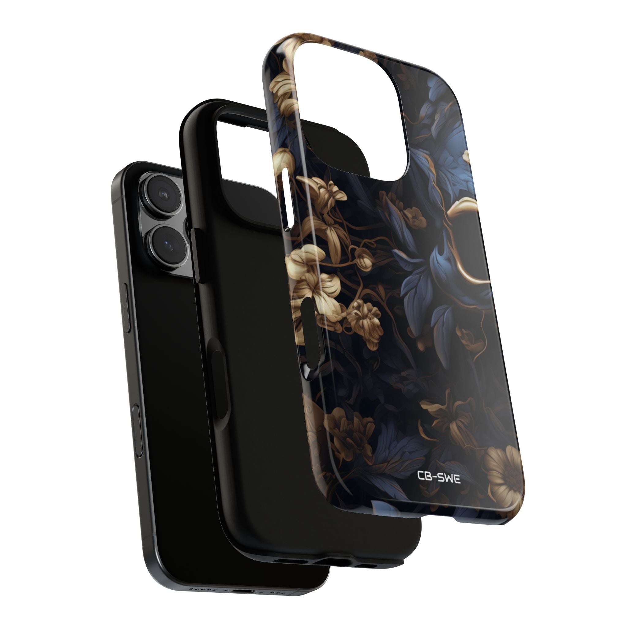 Gothic Floral Skull - iPhone Case